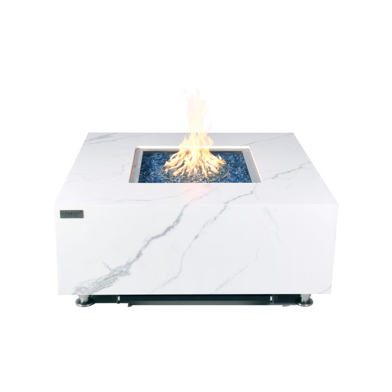 ELEMENTI PLUS BIANCO Marble Porcelain Fire Table OFP103BW