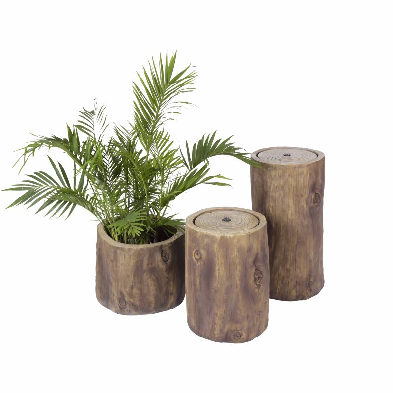 ELEMENTI WATER Nature Series - Pine Fountain-S WGW02 / Pine  Fountain-L WGW01 / Pine Planter PGW01