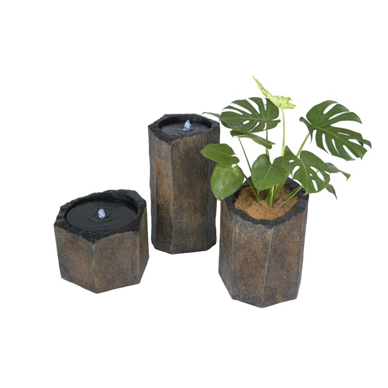 ELEMENTI WATER Nature Series - Basalt Fountain-S WGB02 / Basalt Fountain-L WGB01 / Basalt Planter PGB01