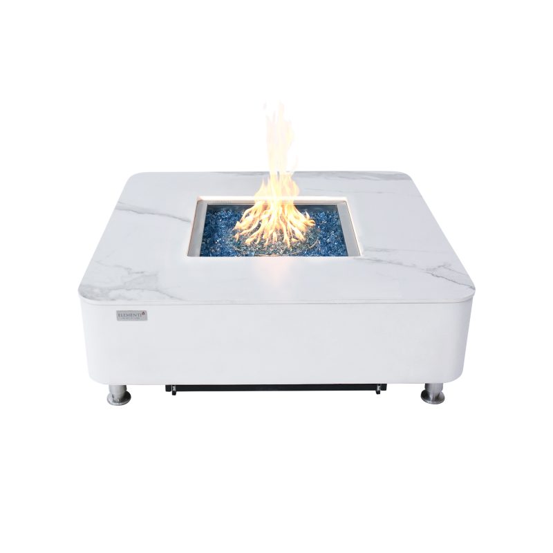 ELEMENTI PLUS ANNECY Marble Porcelain Fire Table OFP101BW